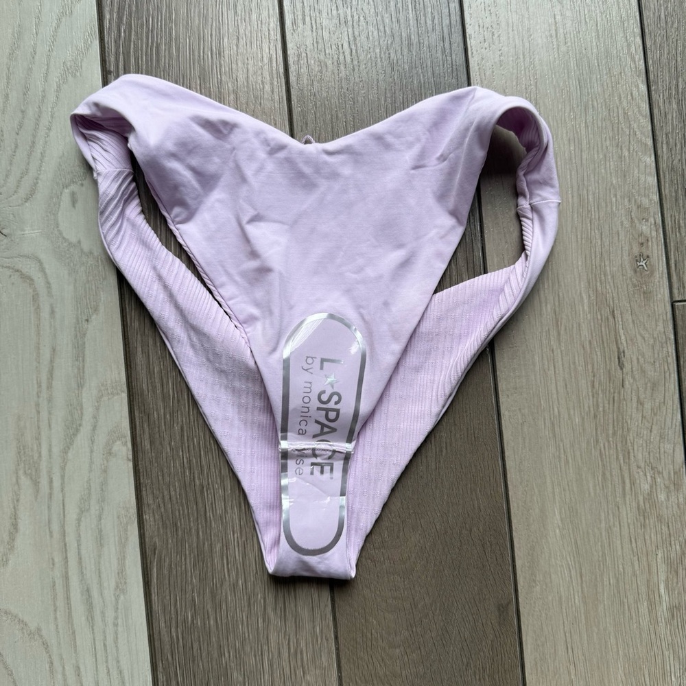 L*Space Lilac Ribbed Bikini Bottom - Picture 4 of 4
